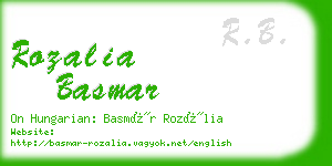 rozalia basmar business card
